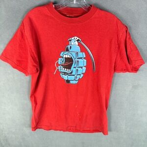 Grenade X Jim Phillips Snowboards Shirt Mens‎ Medium SCREAMING GRENADE Y2K Skate
